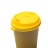 Крышка для гор. напитков со съемным питейником 80 мм, желтая матовая